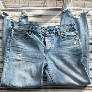 We The Free Distressed Light Blue Boyfriend Jeans